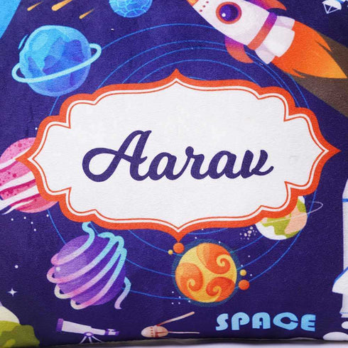Personalized Space Printed Kids Pillow